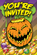 Halloween Jack-o-Lantern Invitation