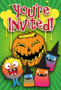 Halloween Jack-o-Lantern Monsters Invitation
