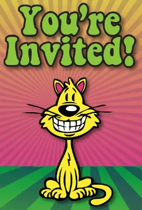 Cat Grin Invitation