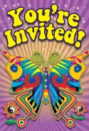 60s Butterfly Invitation