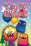 Birthday Monsters Invitation
