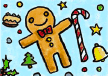 Christmas Party Invitation with Gingerbread Man (small)