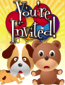 Dog and Teddy Bear Small Invitation