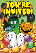Halloween Ghosts Monsters Invitation