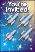 Rocket Ships Invitation