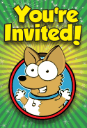 Wide Eye Dog Invitation