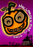 Halloween Party Invitation with Haunted Pumpkin