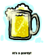 Party Invitation with Beer in a Mug (small)