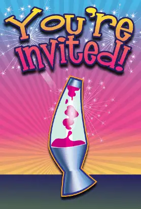 60s Lava Lamp Invitation