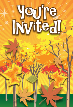 Autumn Leaves Invitation