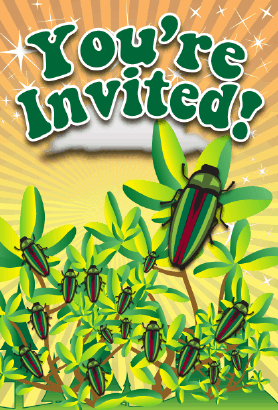 Beetles Invitation