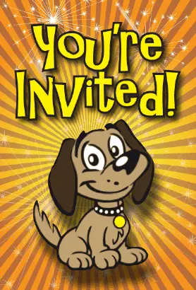 Brown Puppy Invitation