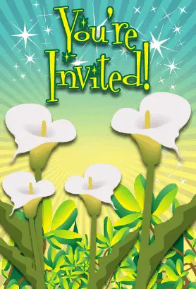 Calla Lily Flower Invitation