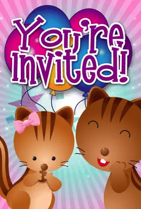 Chipmunks Invitation