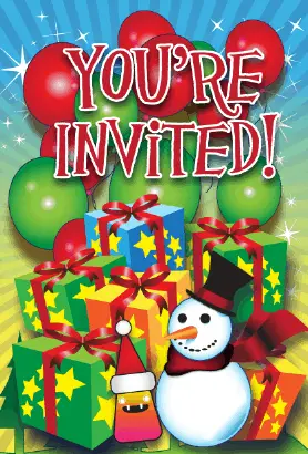 Christmas Snowman Invitation