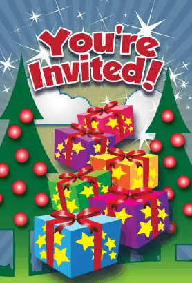 Christmas Trees Invitation