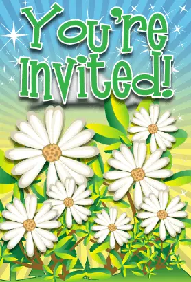 Daisy Flower Invitation