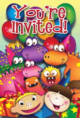 Dinosaurs Kids Invitation