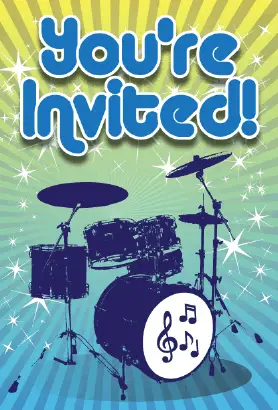 Drum Kit Invitation