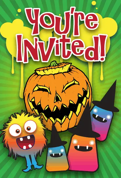 Jack O Lantern Halloween Party Invitation