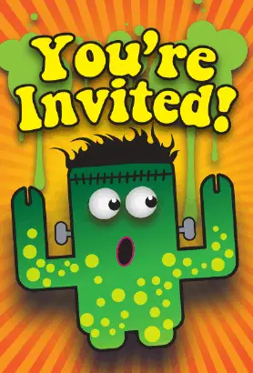 Halloween Frankenstein Invitation