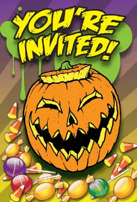 Halloween Jack-o-Lantern Invitation