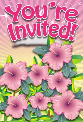 Hibiscus Flower Invitation