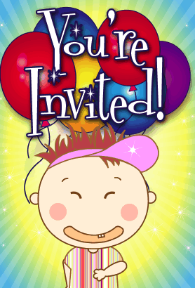 Kid with Grin Invitation
