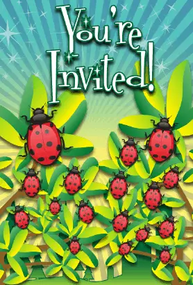 Ladybug Invitation