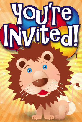 Lion Invitation