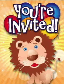 Lion Small Invitation