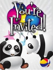 Pandas Small Invitation