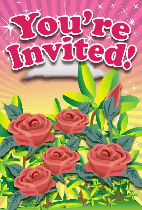 Rose Flower Invitation