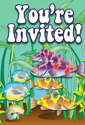 Sea Bass Tropical Fish Invitation