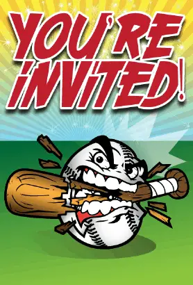 Snarling Baseball Invitation