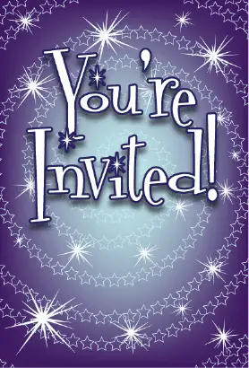 Space Stars Invitation