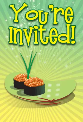 Sushi Tobiko Invitation