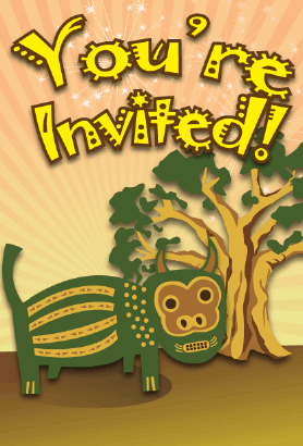 Tribal Animal Invitation
