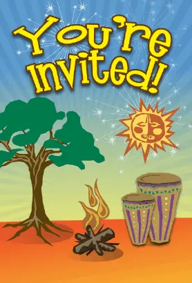 Tribal Drums Invitation