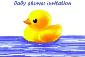 Baby Shower Invitation with Rubber Duck