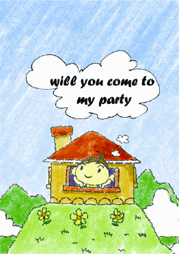Birthday Party Invitation with Boy in House