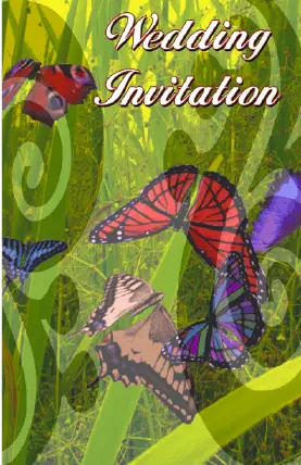 Wedding Invitation with Butterflies