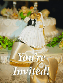 Wedding Invitation with Cake Topper (small)