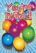 Birthday Balloons Invitation