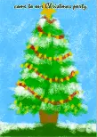 Christmas Party Invitation with Christmas Tree