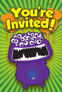 Monster Eyeball Halloween Invitation