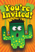 Frankenstein Monster Halloween Invitation