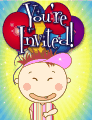 Kid with Grin Small Invitation
