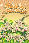 Orchid Flower Invitation