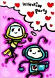 Valentine Party Invitation with Robots (small)